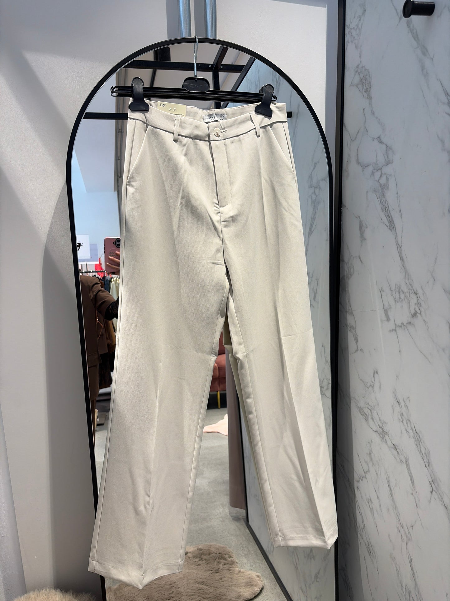 Geklede brede broek Folyrose