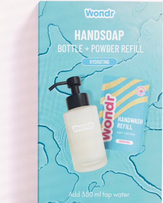 WONDR Handsoap bottle + refill Soft Cotton
