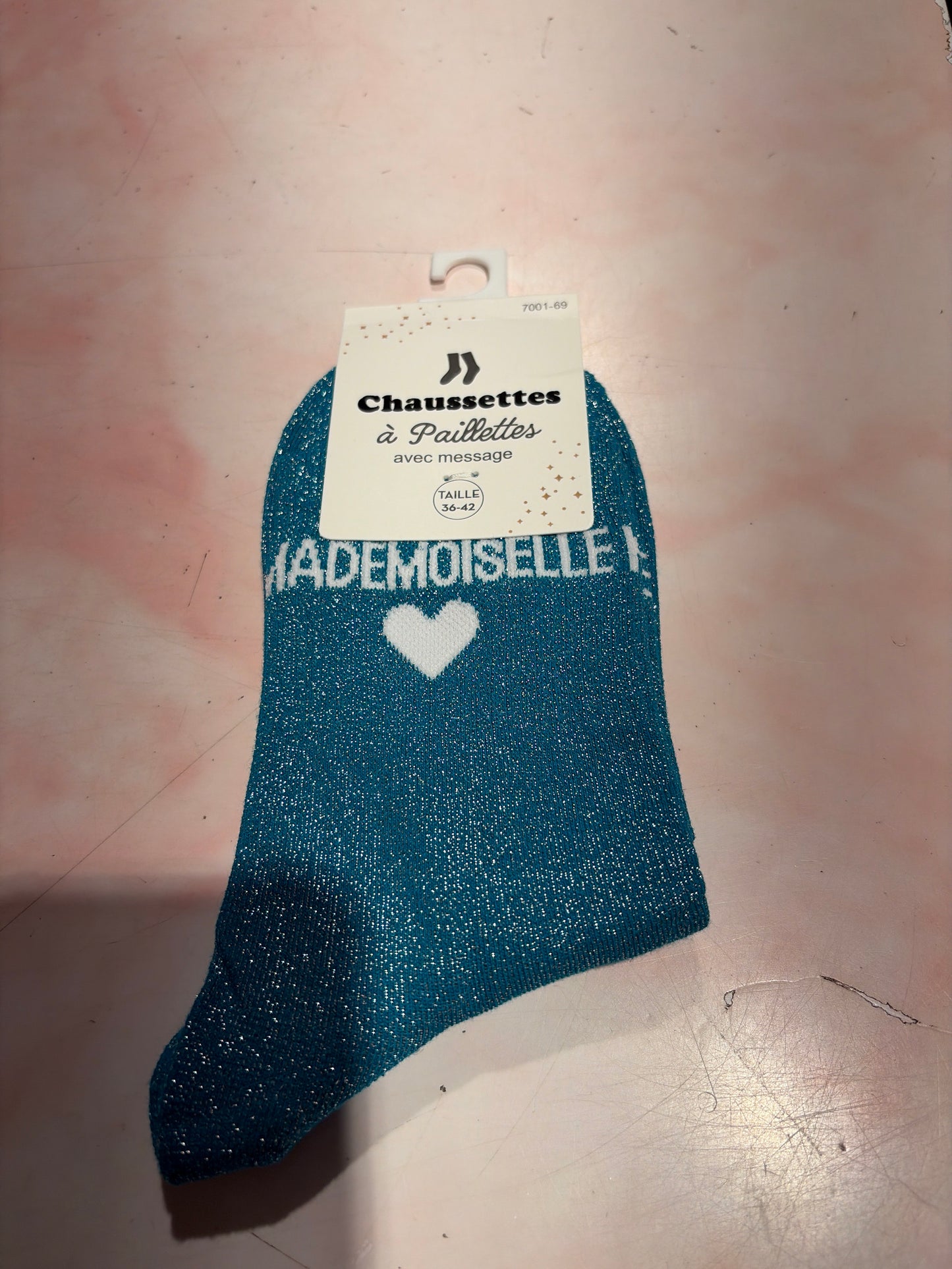 Chaussettes a paillettes Mademoiselle