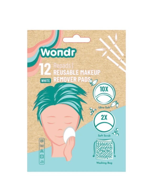Wondr reusable makeup remover pads