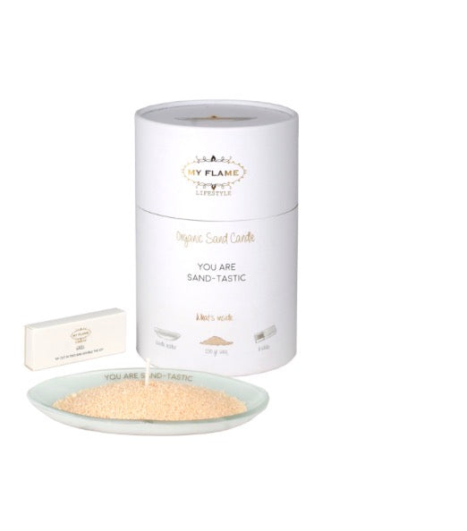 My flame organic sand candle sending you a warm hug