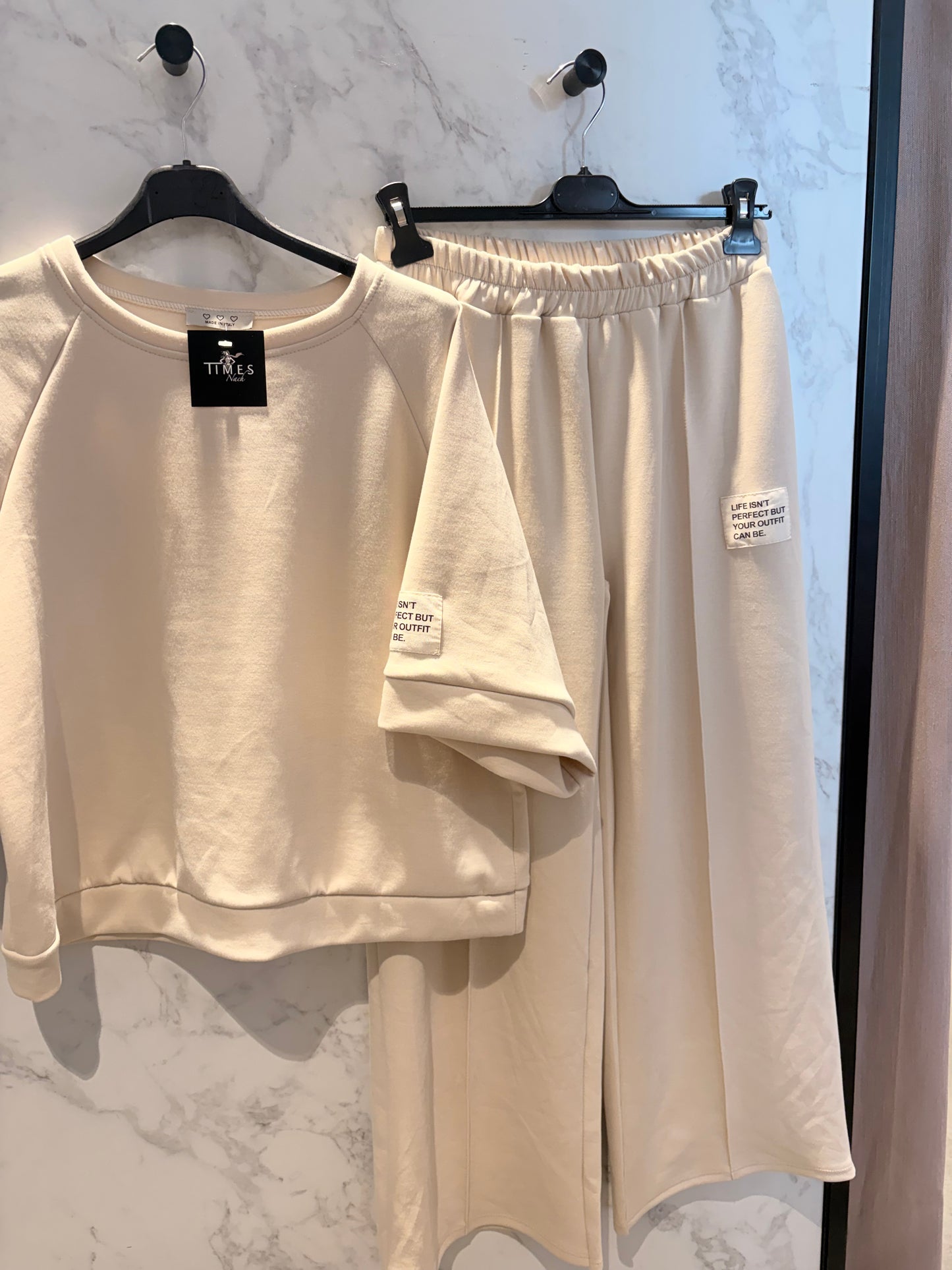 2-Delige Huispak Set Times — Sweater & Wide Leg Broek