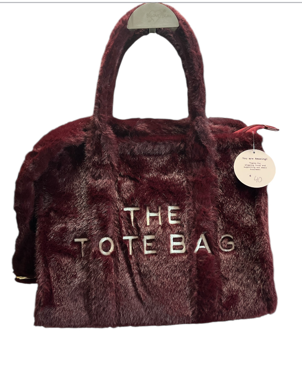 Large fluffy totebag