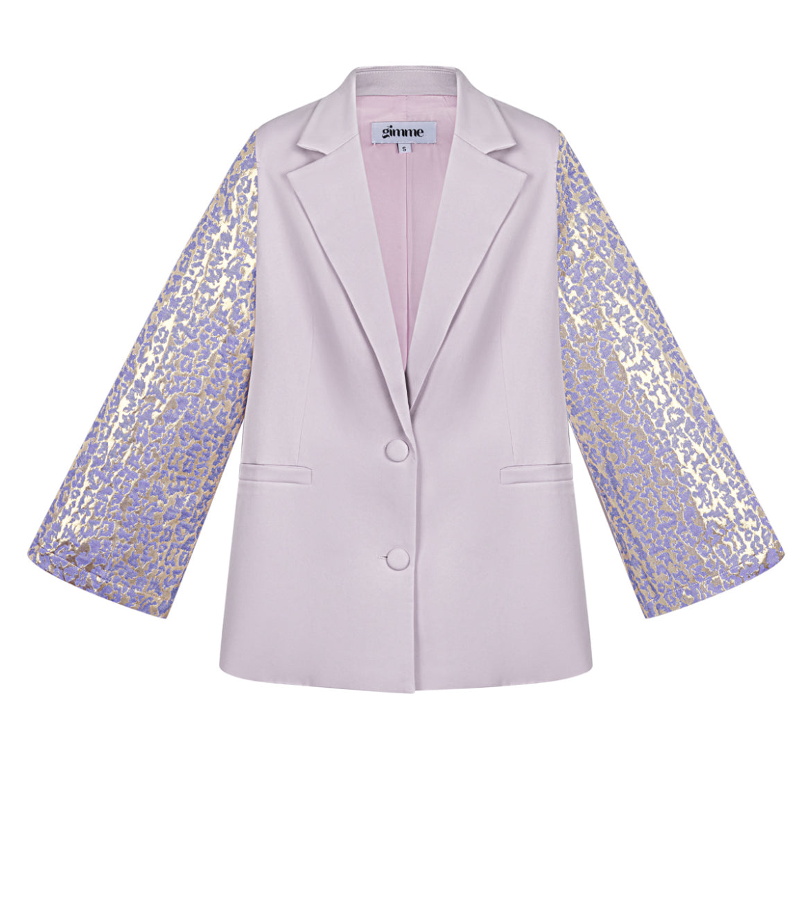 Blazer with panther sleeves - paars