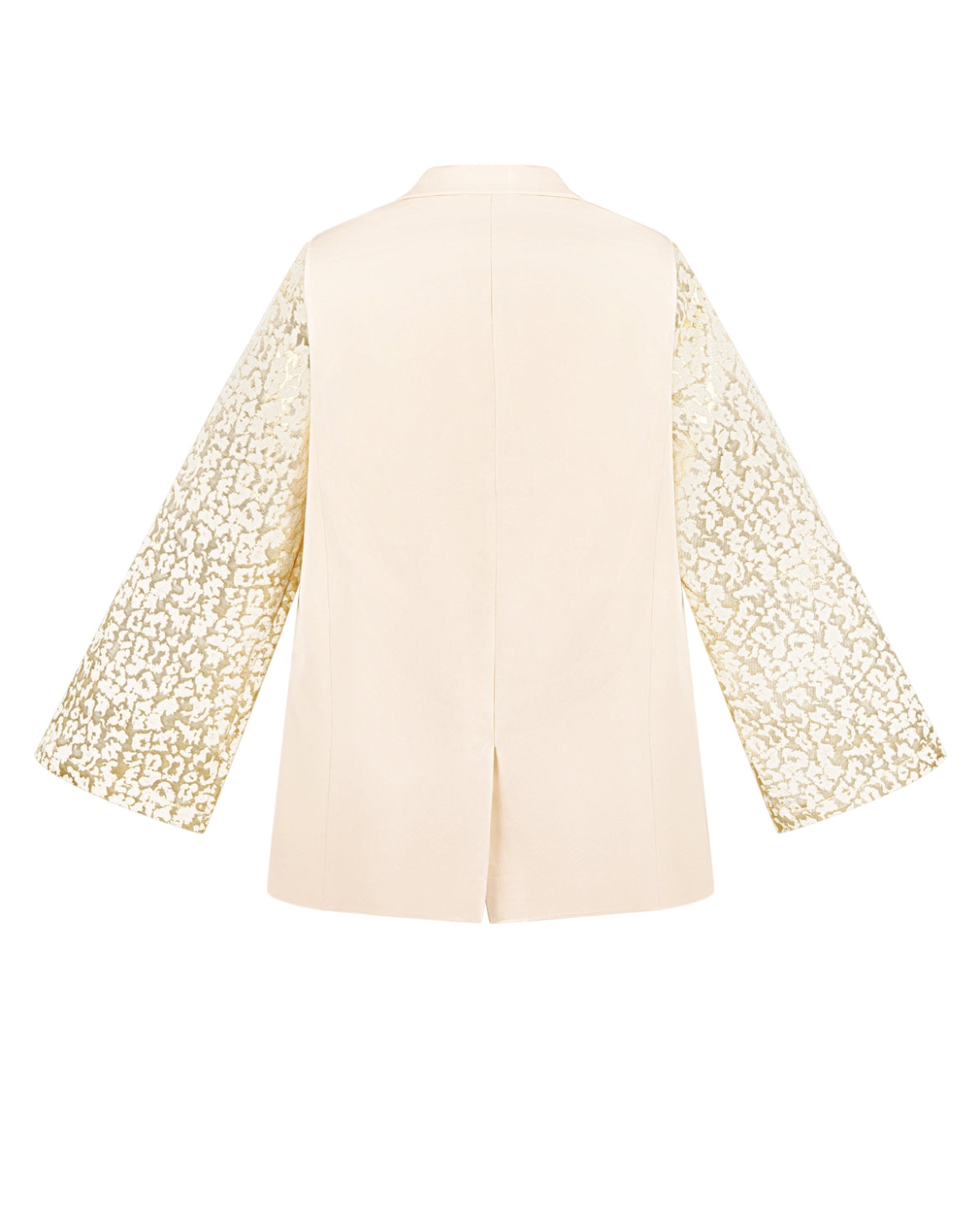 Blazer with panther sleeves - creme