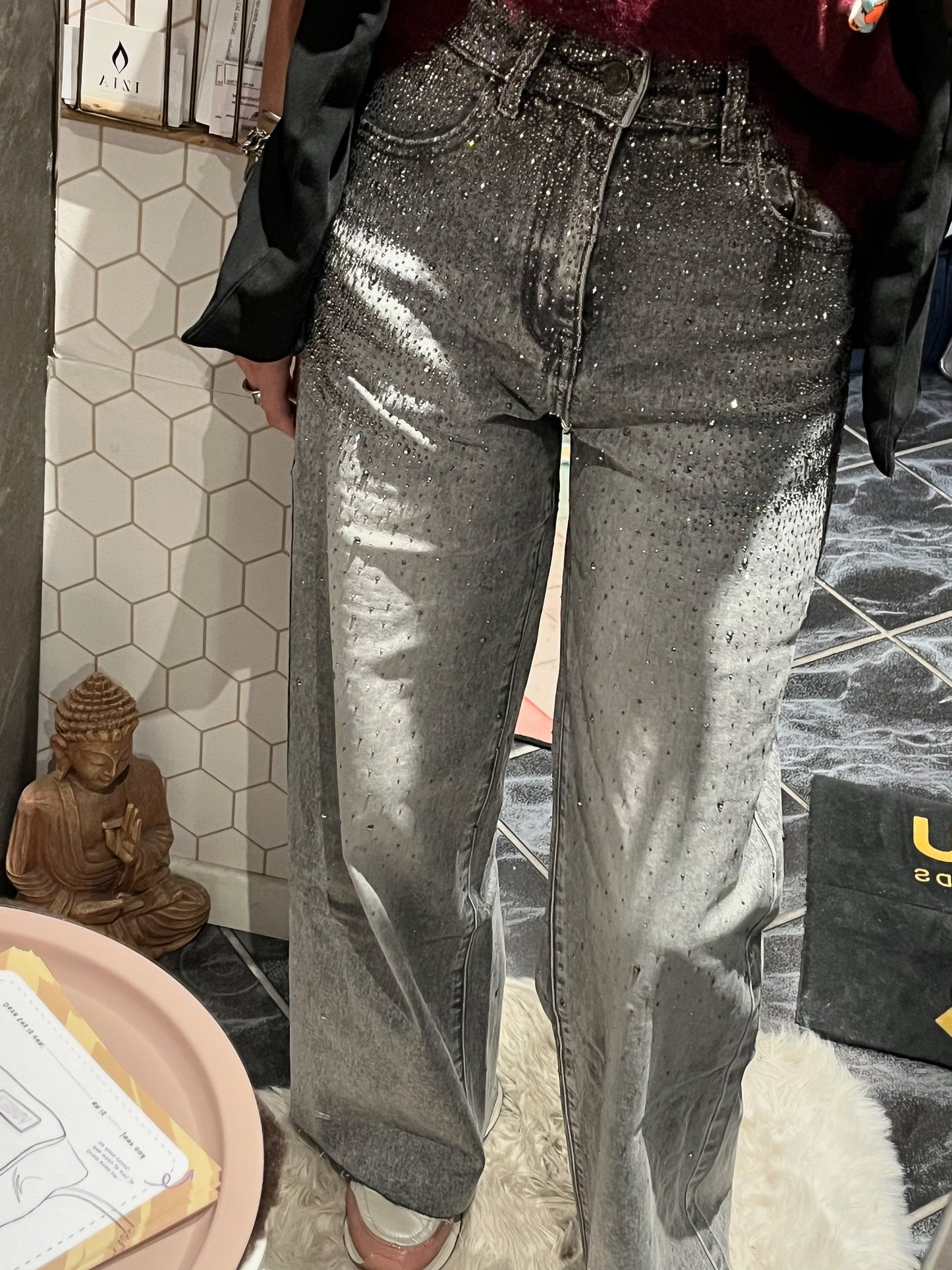 adoro design glitterjeans
