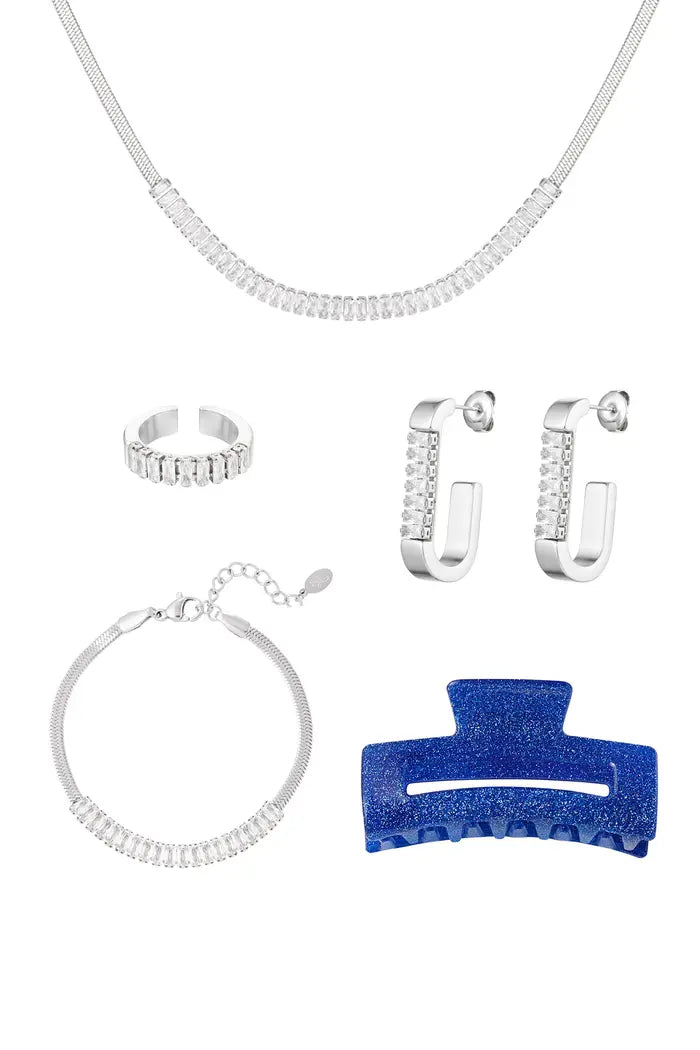 Adventskalender zilver & blauw Sheet Material