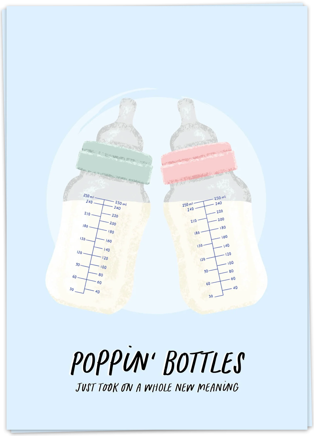Kaart Blanche Poppin Bottles