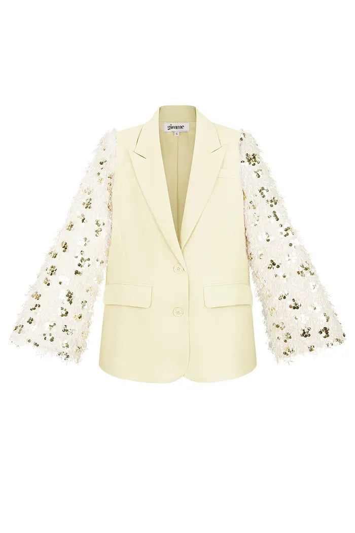 Gimme Blazer fluffy sparkle - Yellow