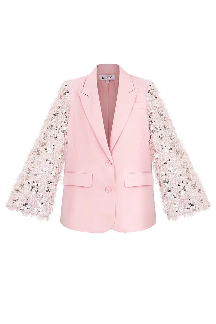 Gimme Blazer fluffy sparkle - Pink