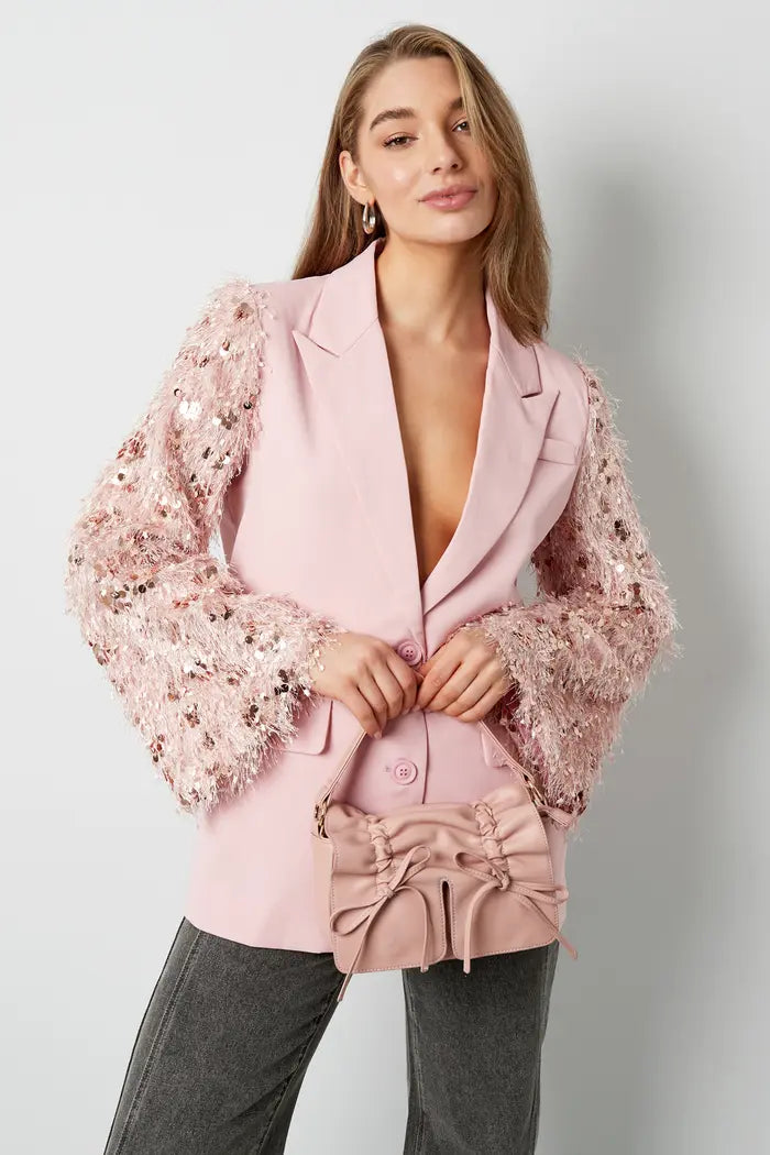 Gimme Blazer fluffy sparkle - Pink