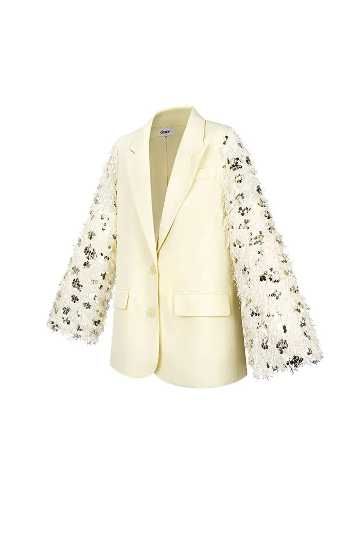 Gimme Blazer fluffy sparkle - Yellow