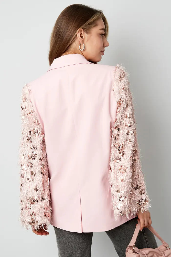 Gimme Blazer fluffy sparkle - Pink