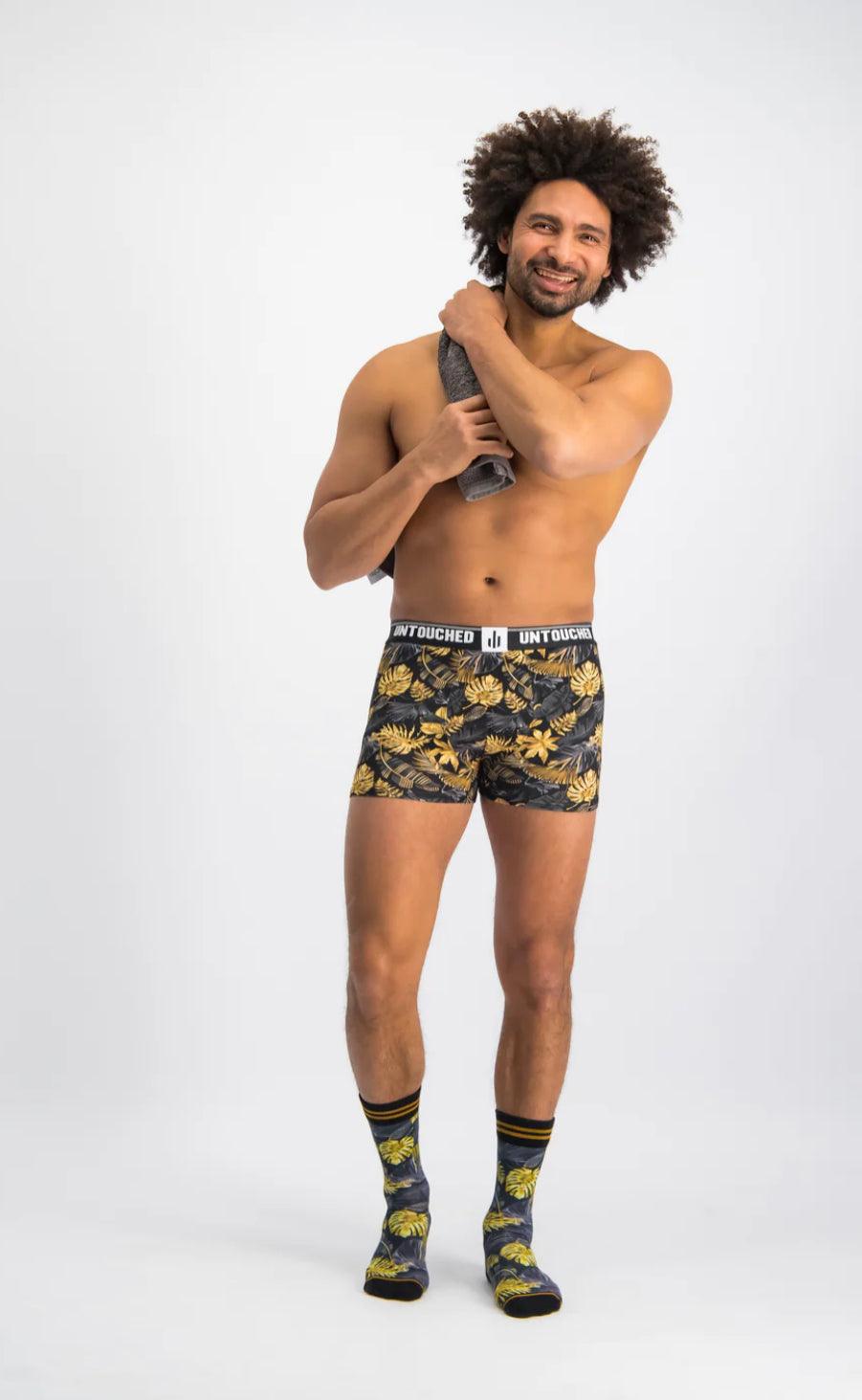 Giftbox - Sock my feet - Golden Leaves Boxer + Sokken Giftbox - Amazing wardrobe