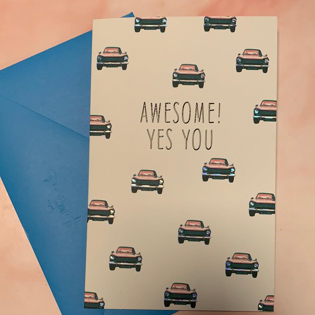 Wenskaart Hallmark awesome! Yes you - Amazing wardrobe