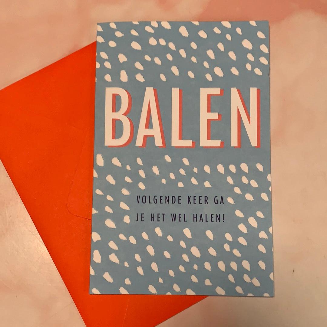 Wenskaart Hallmark Balen ! Volgende keer ga je het wel halen - Amazing wardrobe