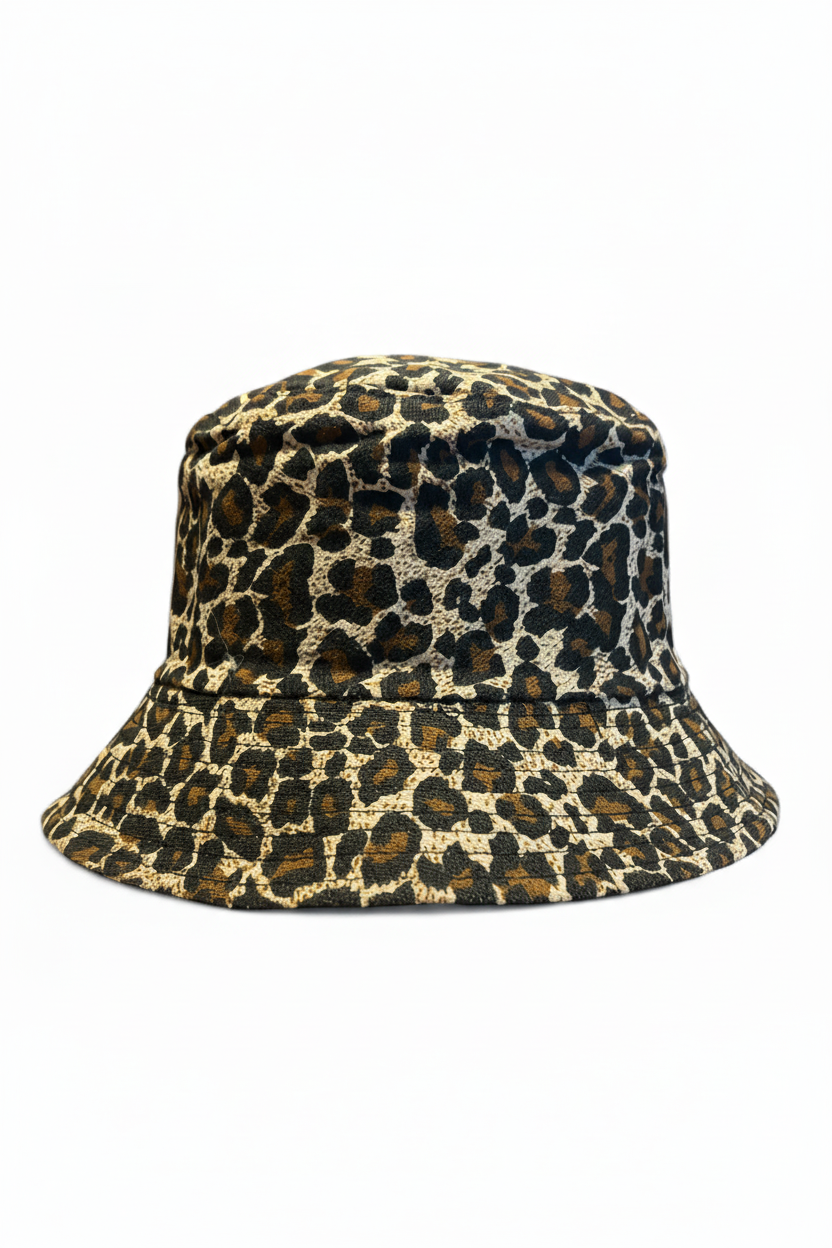 Bucket hat leopard panterprint