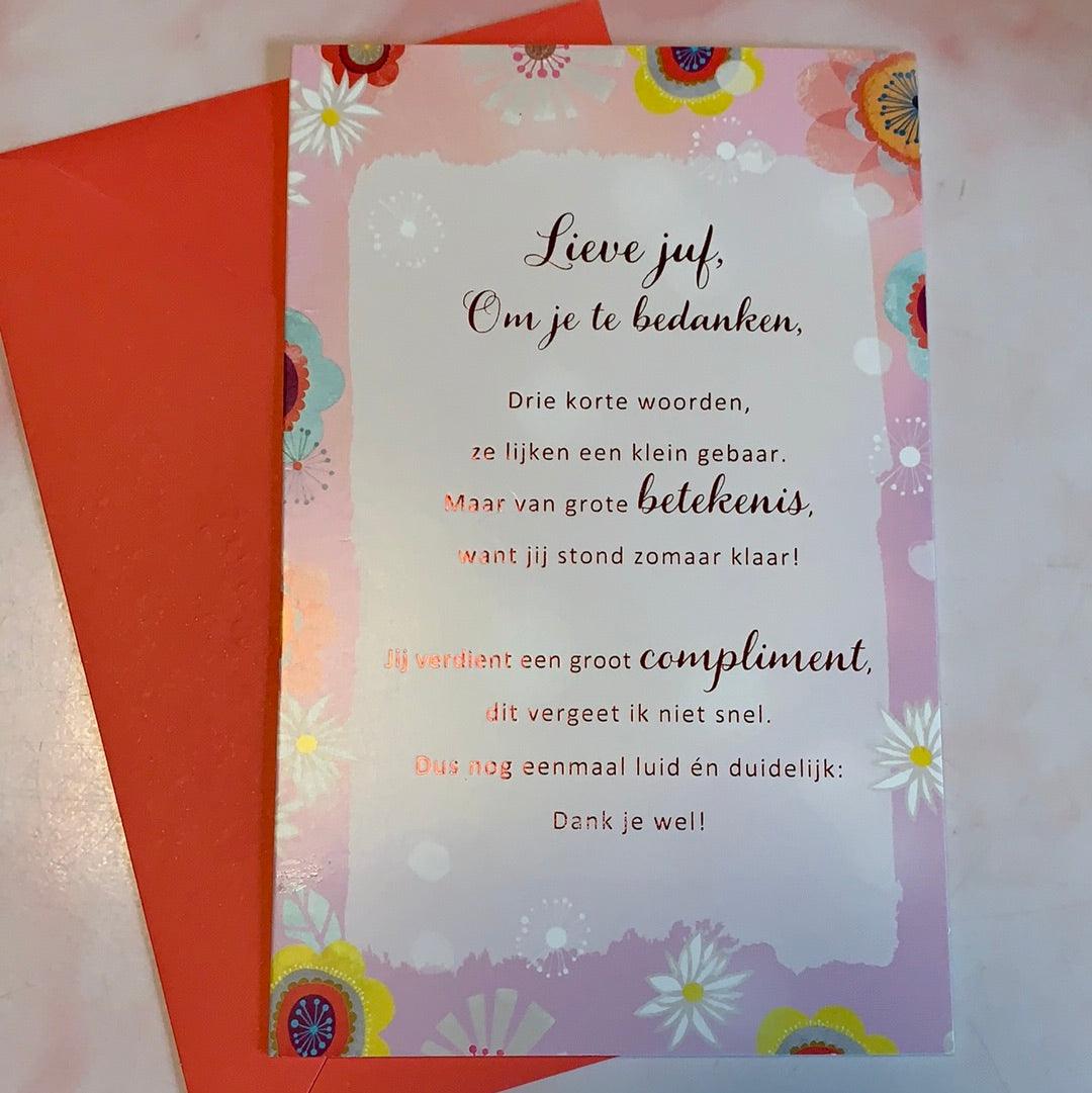 Wenskaart Hallmark lieve juf om je te bedanken ... - Amazing wardrobe