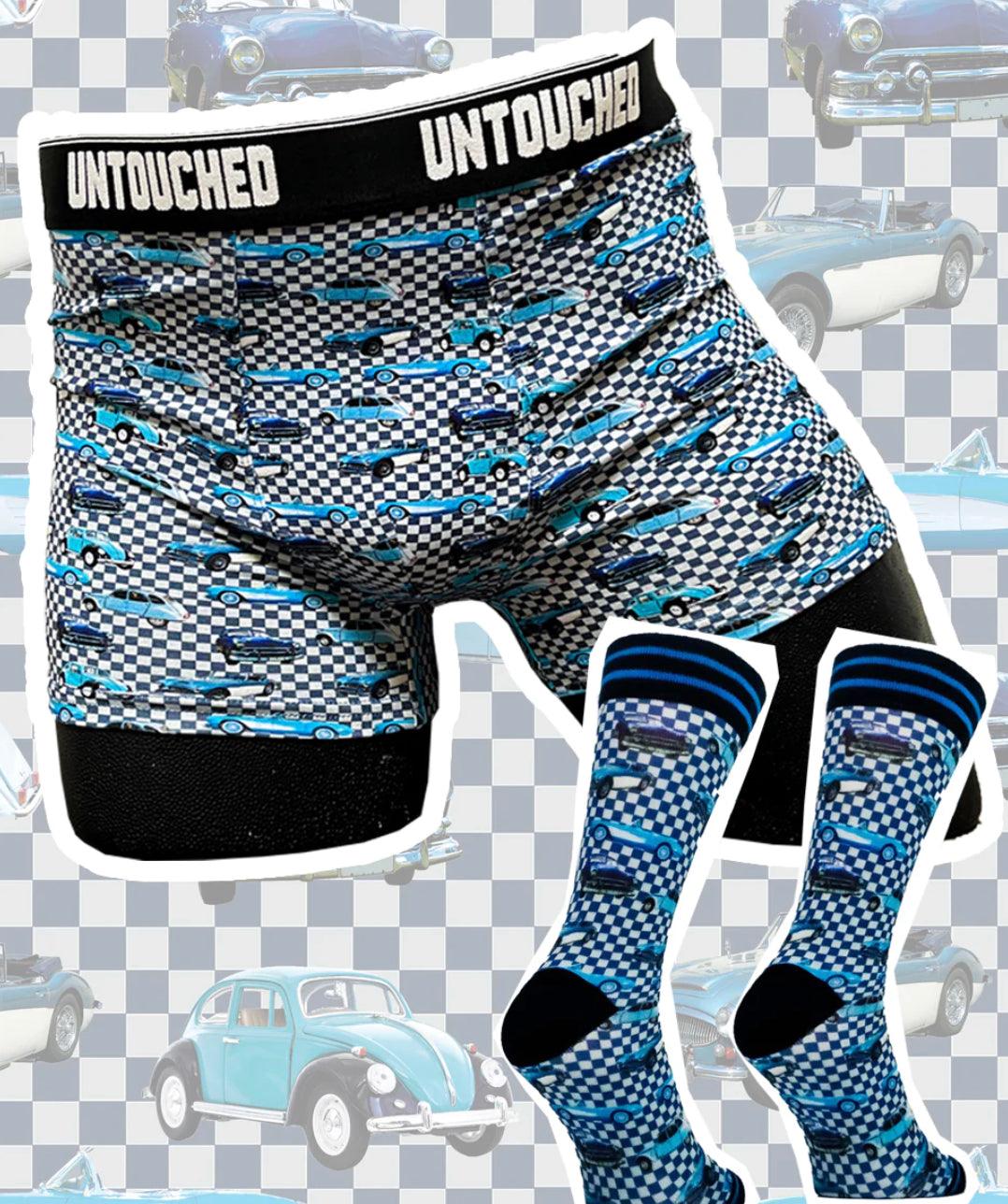 Giftbox - Sock my feet - Retro Cars Boxer + Sokken Giftbox - Amazing wardrobe