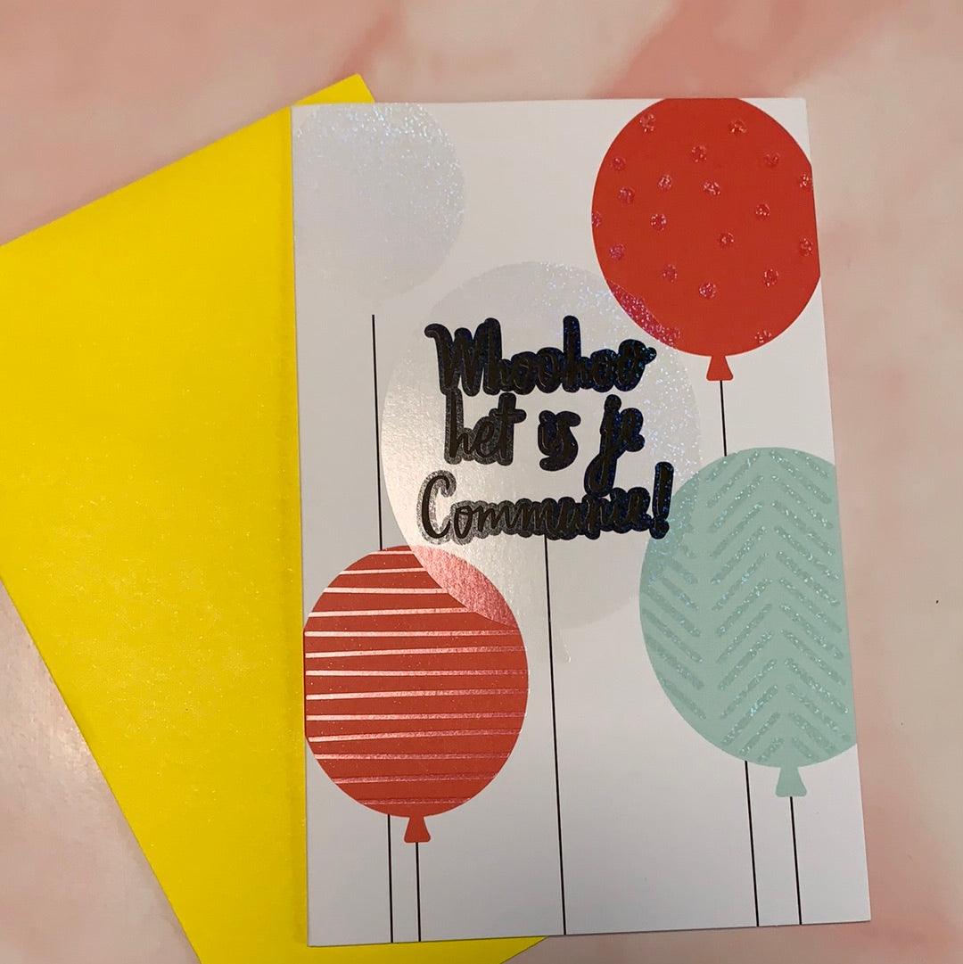 Wenskaart Hallmark Woohoo het is je communie! - Amazing wardrobe