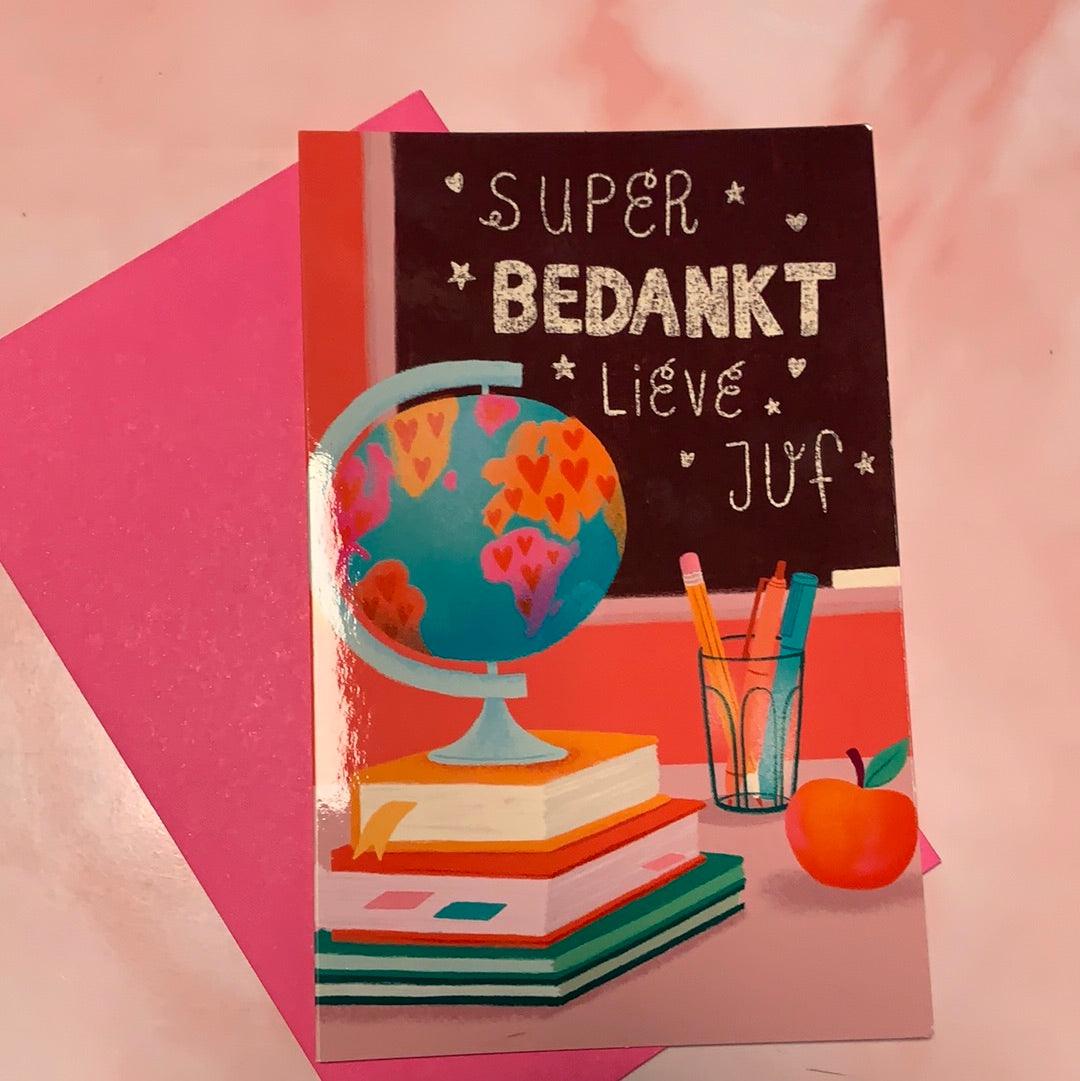 Wenskaart Hallmark Super bedankt lieve juf - Amazing wardrobe
