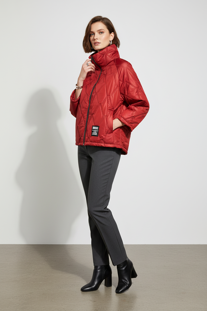 Model draagt L&A Diffusion jasje - stijlvolle outfit