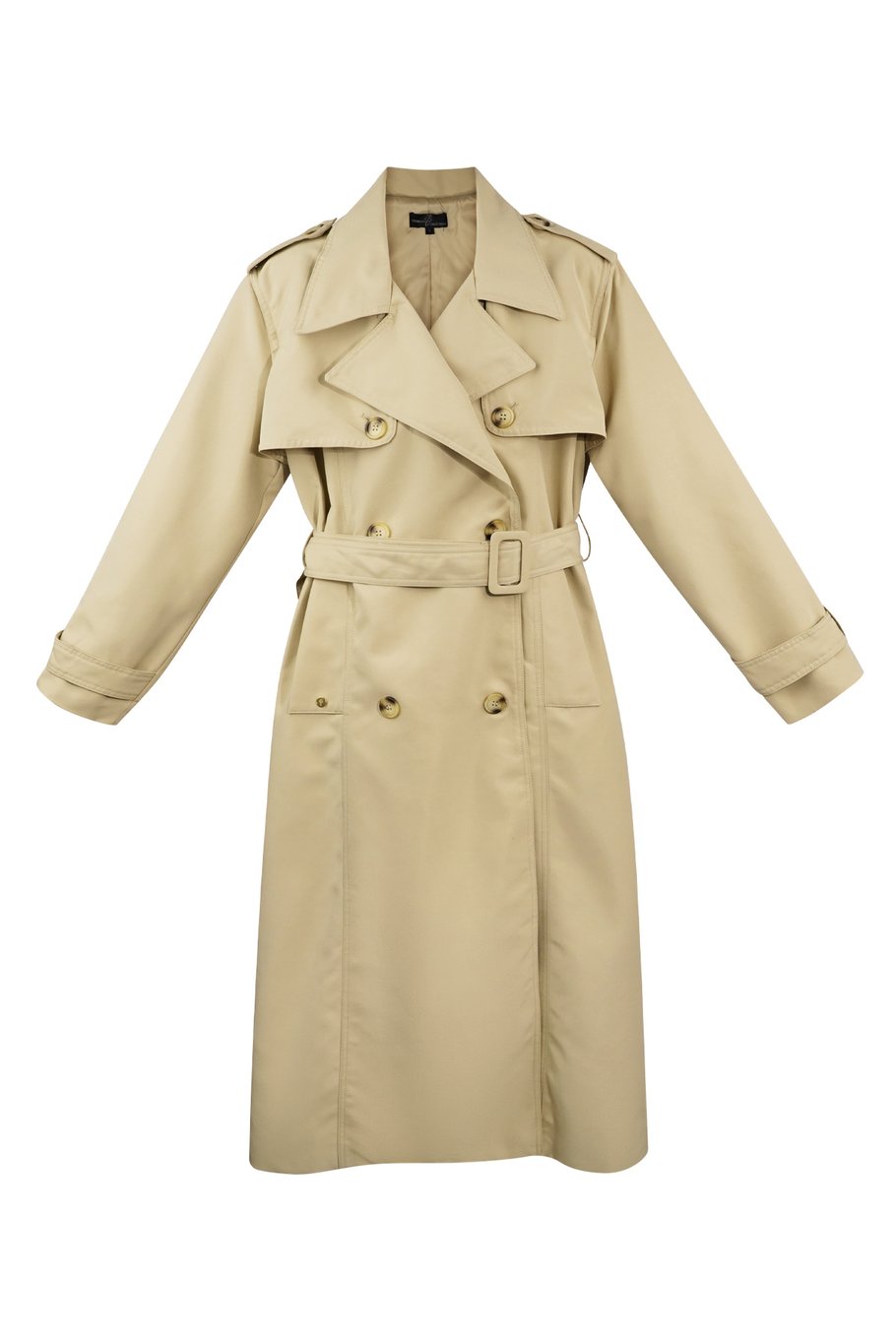 Lange basic trenchcoat - beige M