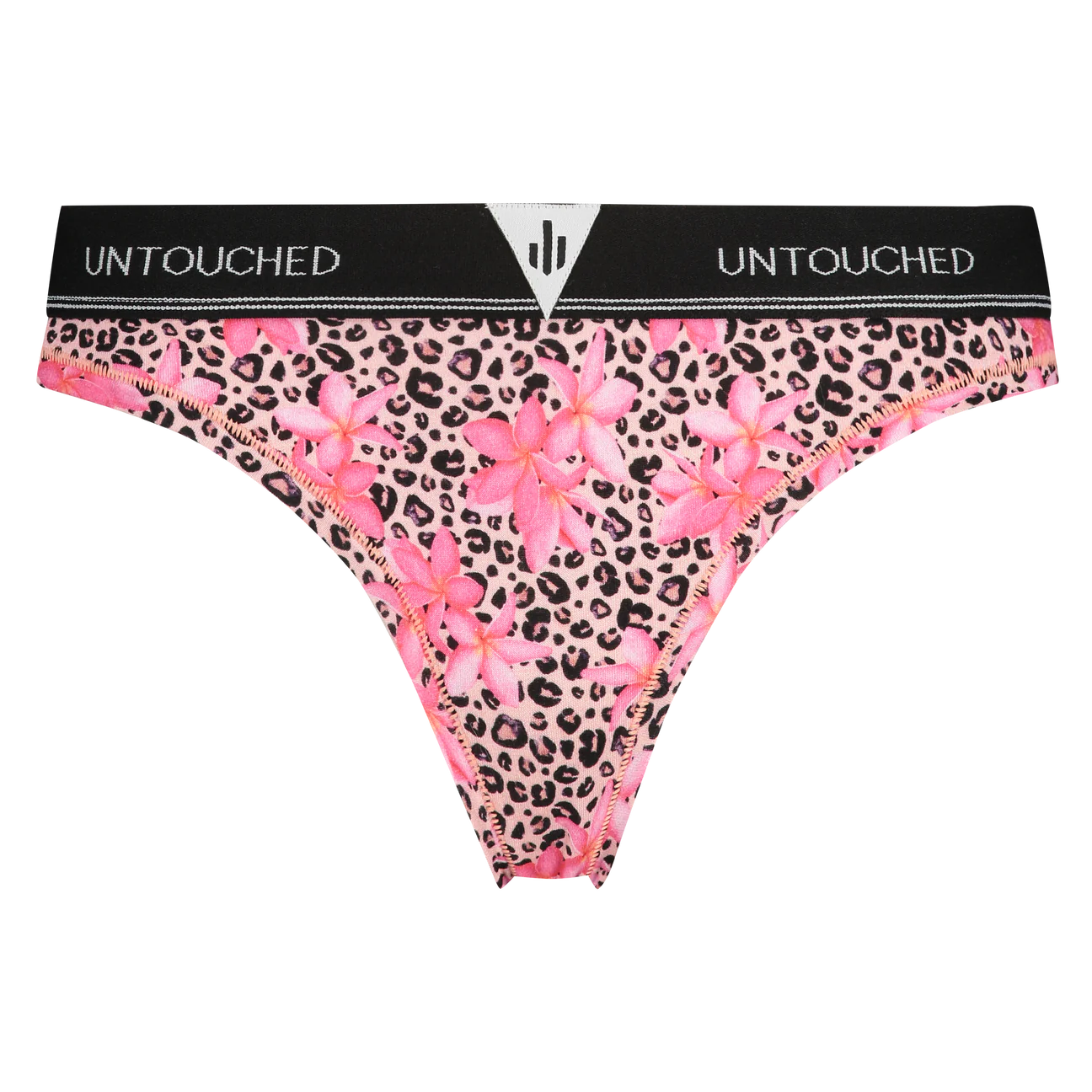 Sock my feet - Untouched Leopard Flower Thong met bijpassende sokken