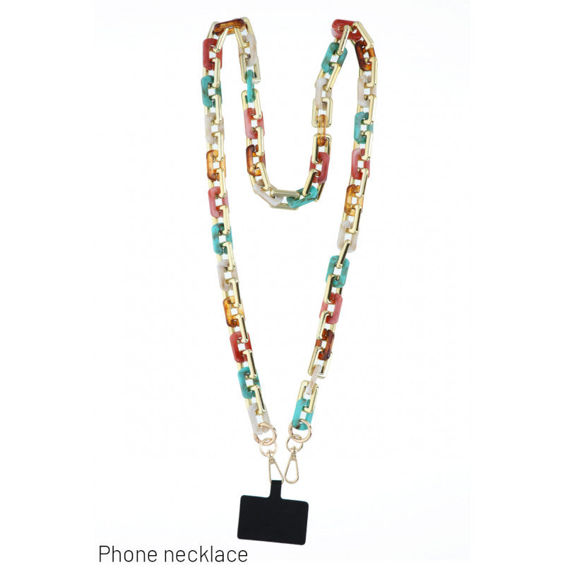 TELEFOON KETTING MET DIKKE HARSLINK