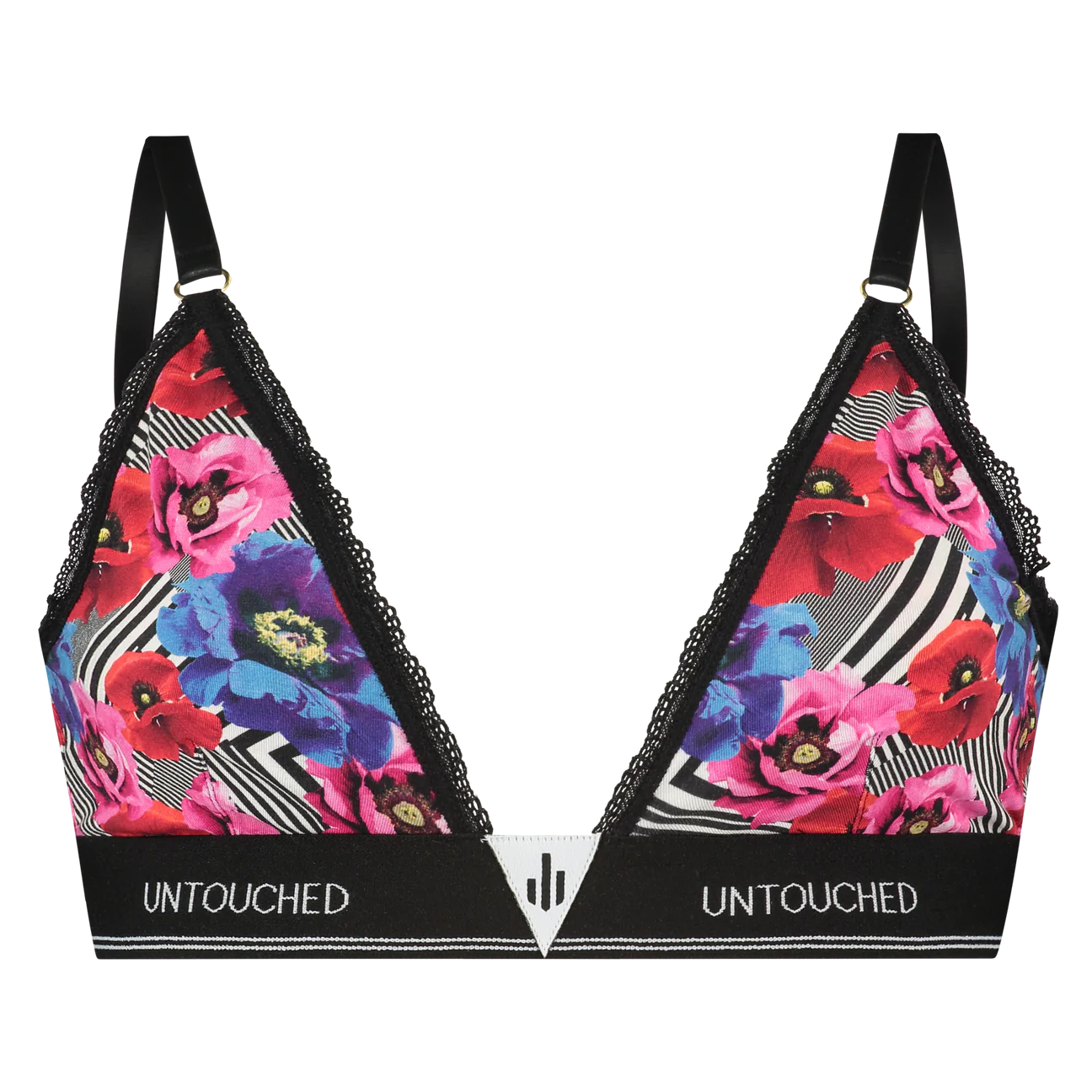 Sock My feet - Trendy Flowers bralette met kantmet bijpassende sokken GRATIS