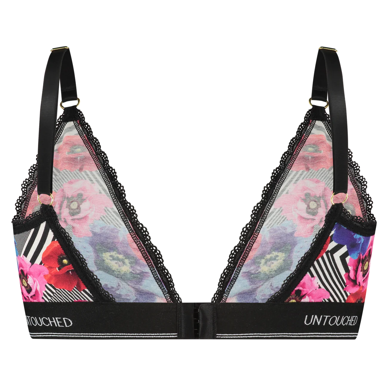 Sock My feet - Trendy Flowers bralette met kantmet bijpassende sokken GRATIS