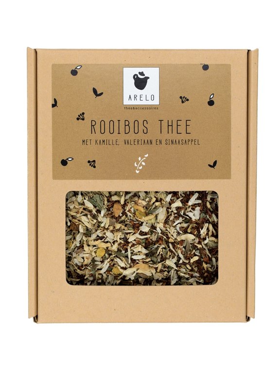 ROOIBOS THEE MET KAMILLE, SINAASAPPEL EN VALERIAAN