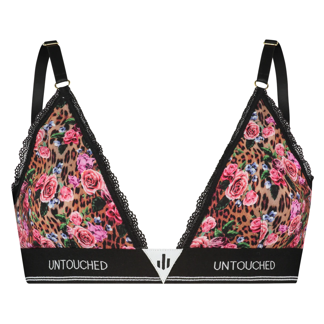Sock My feet - Untouched Trendy Leopard bralette met kant met bijpassende sokken GRATIS