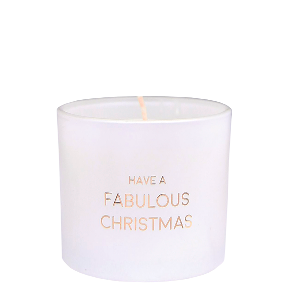Geurkaars met wens-armband - Have a fabulous Christmas - Winter Wood