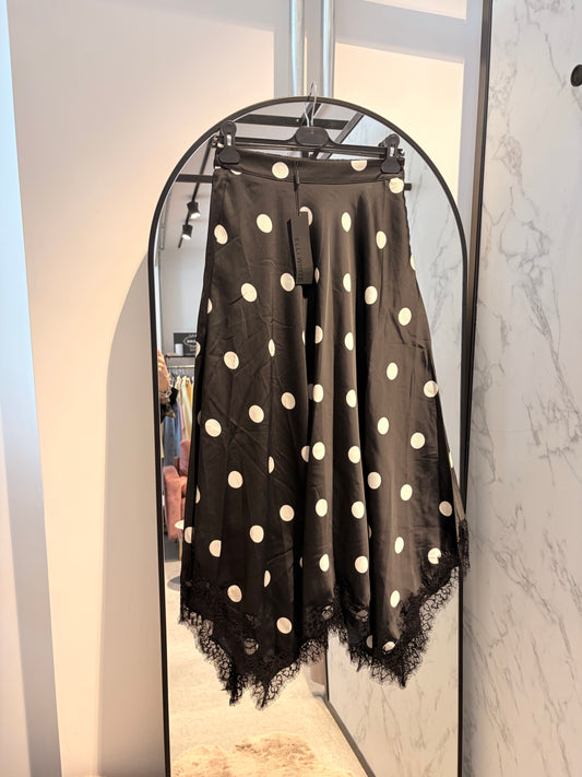 Rok Elli White met kant Polka dots
