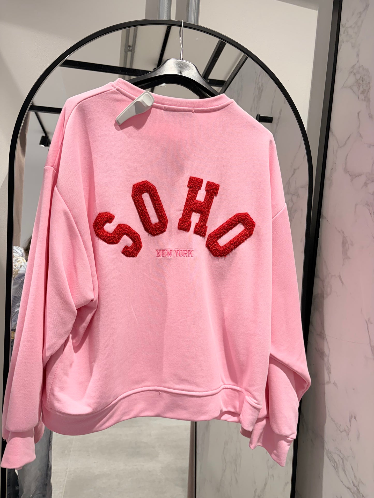 Soho Sweater Youpassion — Roze | New York Logo | Oversized