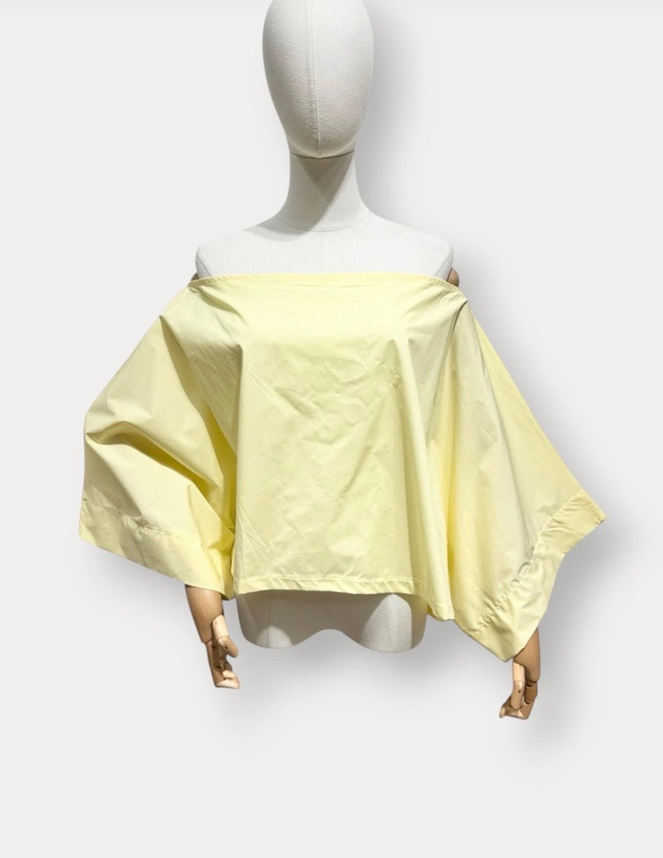 L'essentiel Solid Wide 3/4 Sleeve Top with Large Collar PRE-SALE NEW COLLECTION