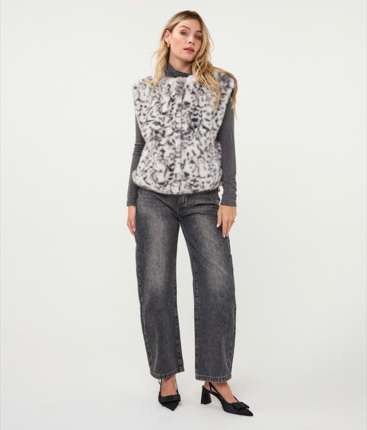 Esqualo gilet faux fur
