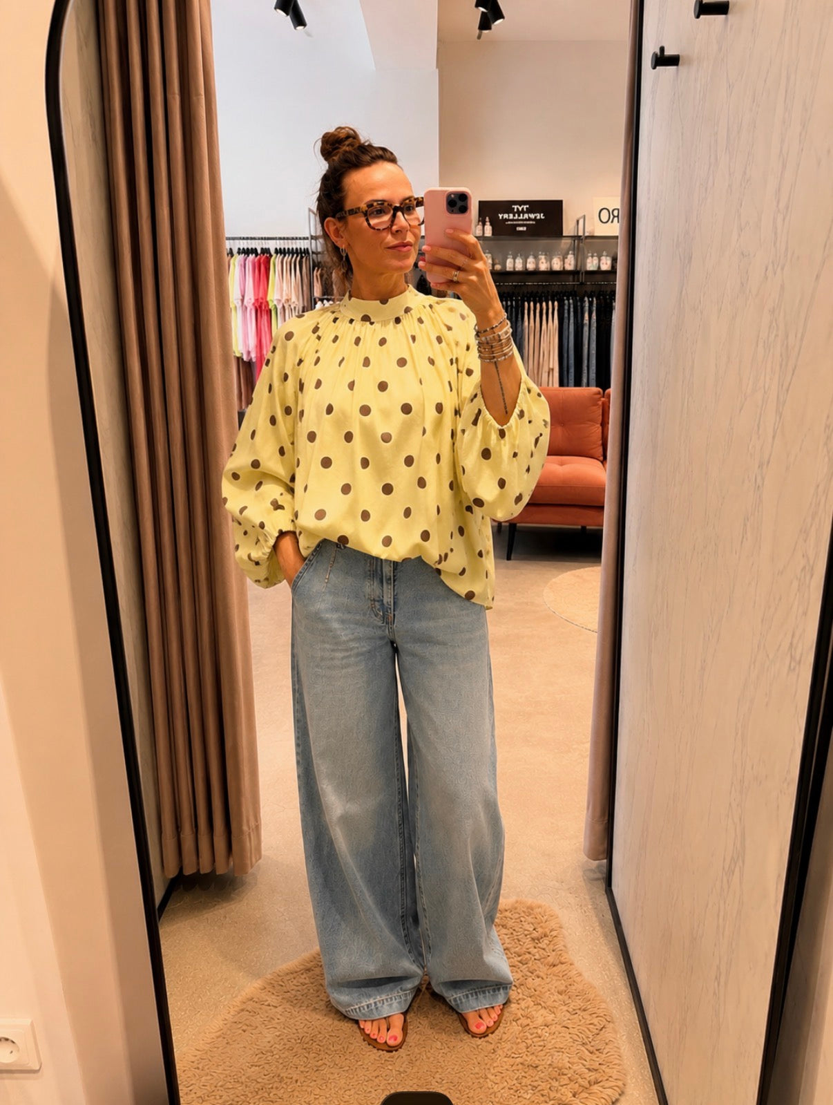 Pois  - Blouse l'Essentiel met open rug