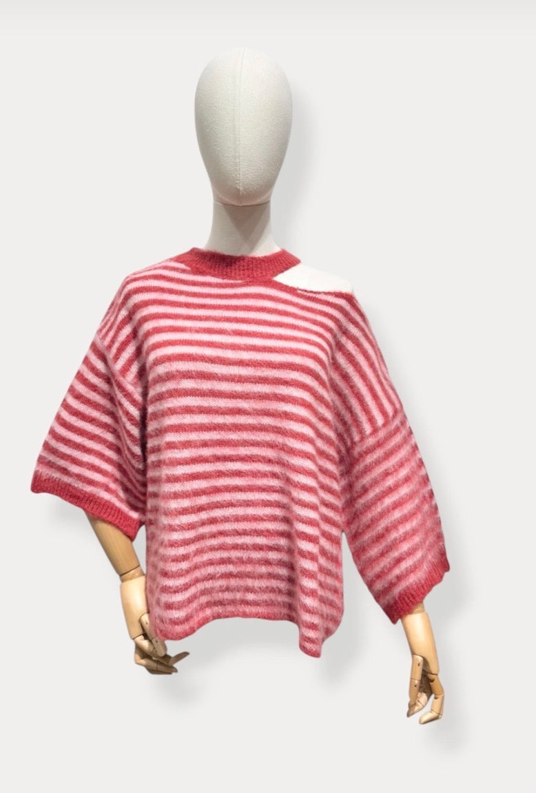 L'Essentiel Oversized Knit – Blauw Gestreept