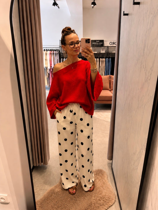 L'essentiel Solid Wide 3/4 Sleeve Top with Large Collar PRE-SALE NEW COLLECTION