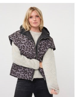 Poncho leopard reversible Esqualo