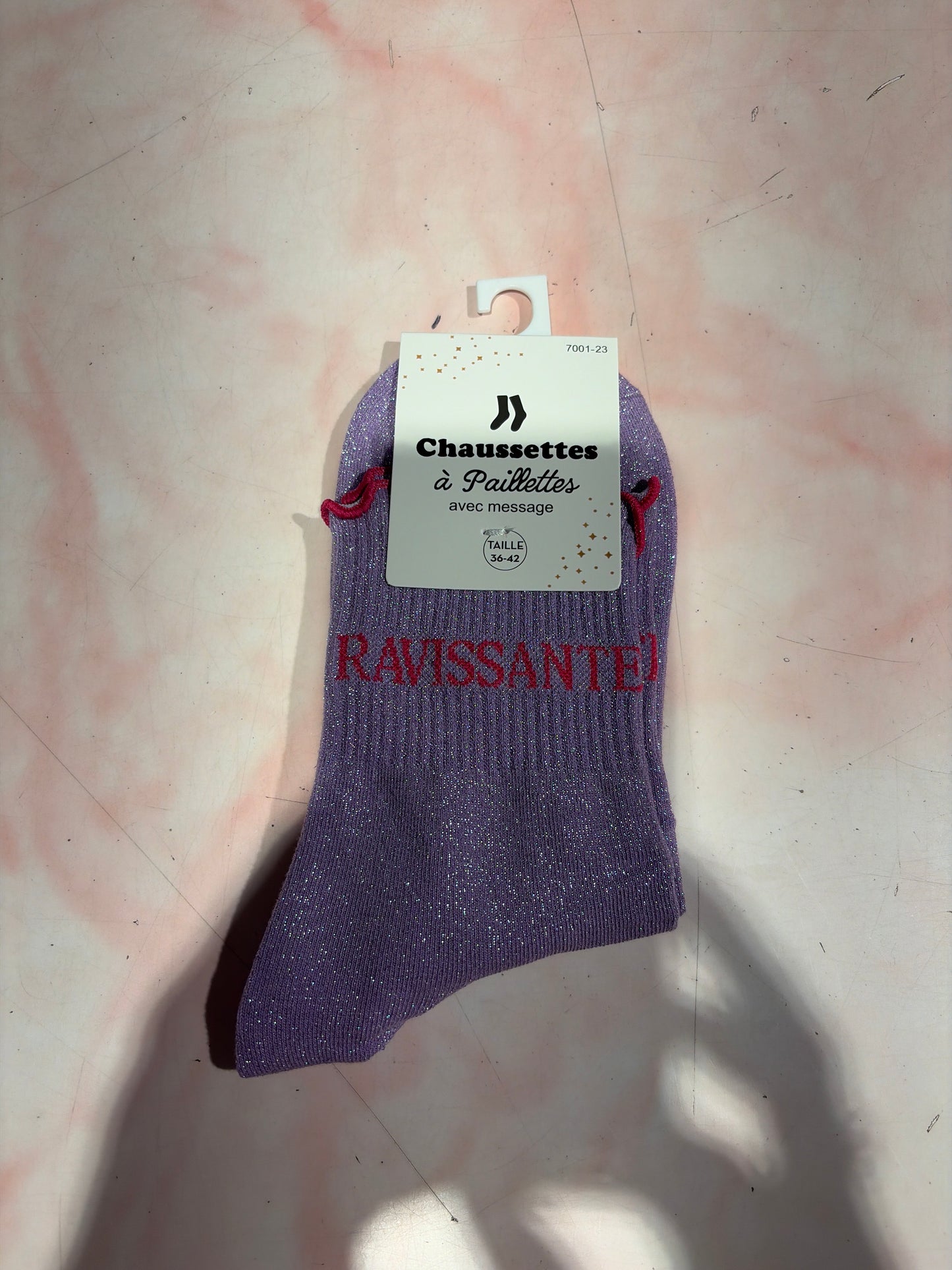Chaussettes a paillettes RAVISSANTE