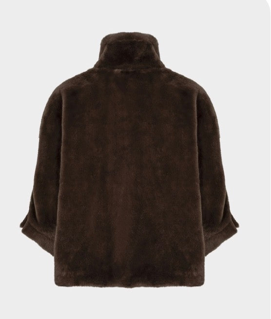 Esqualo coat poncho faux fur