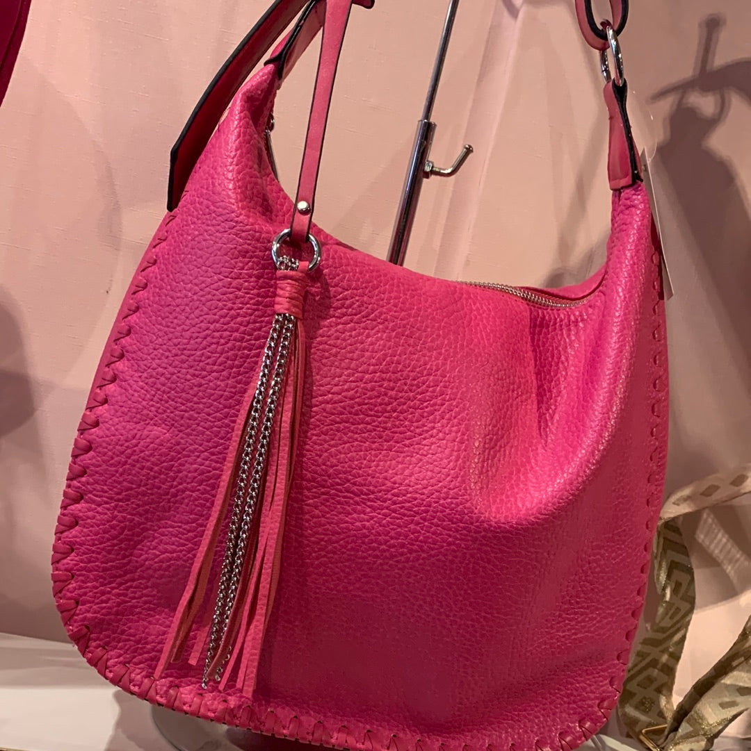 Fuchsia PU lederen handtas