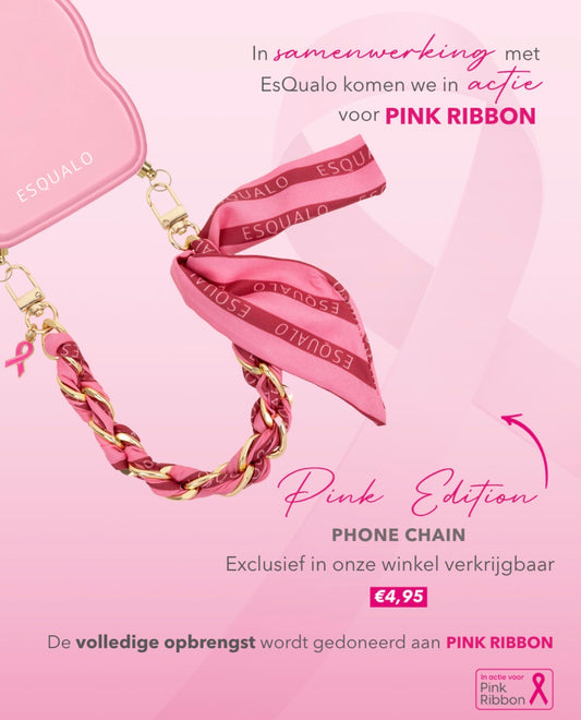 Esqualo phone chain think pink