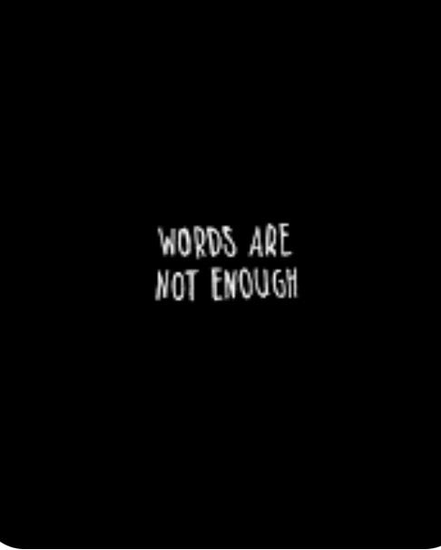 Kaart blanche - Words are not enough