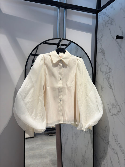 Blouse met ballon mouwtjes  Elli White