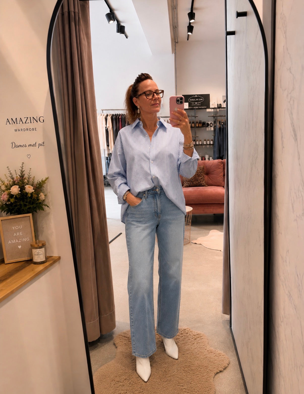 Blouse Musy Muse — Blauwe Streep met hartje