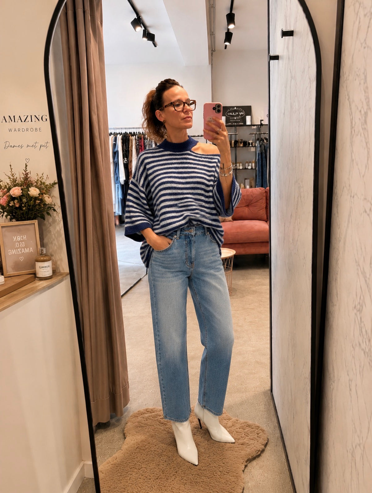 L'Essentiel Oversized Knit – Blauw Gestreept